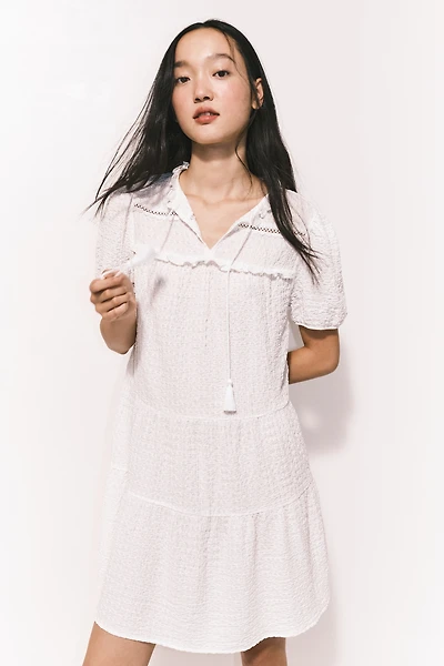 Robe en jersey froissé