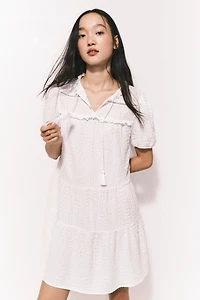 Robe en jersey froissé