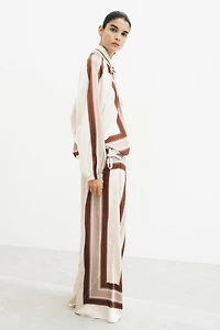 Pantalon à cordon en satin