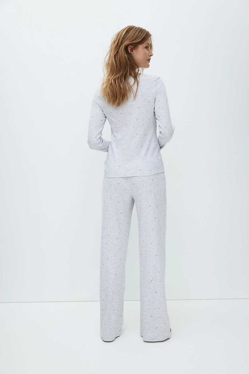 MAMA Pyjama en jersey pointelle