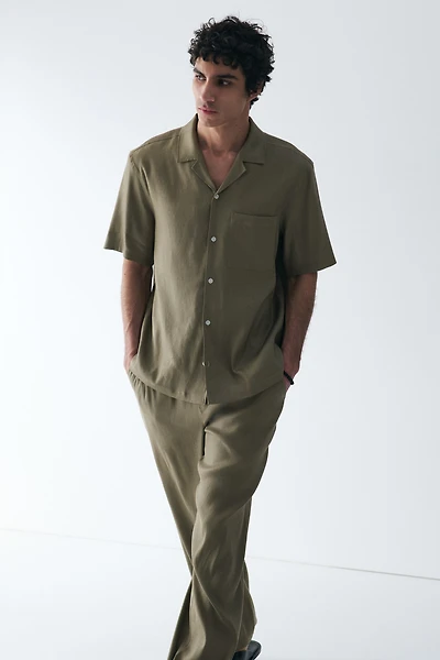 Relaxed-Fit Linen-Blend Shirt