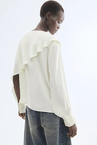 Cape-Detail Blouse