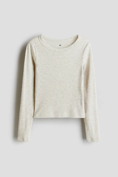 Haut en jersey de coton côtelé