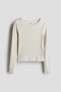 Haut en jersey de coton côtelé