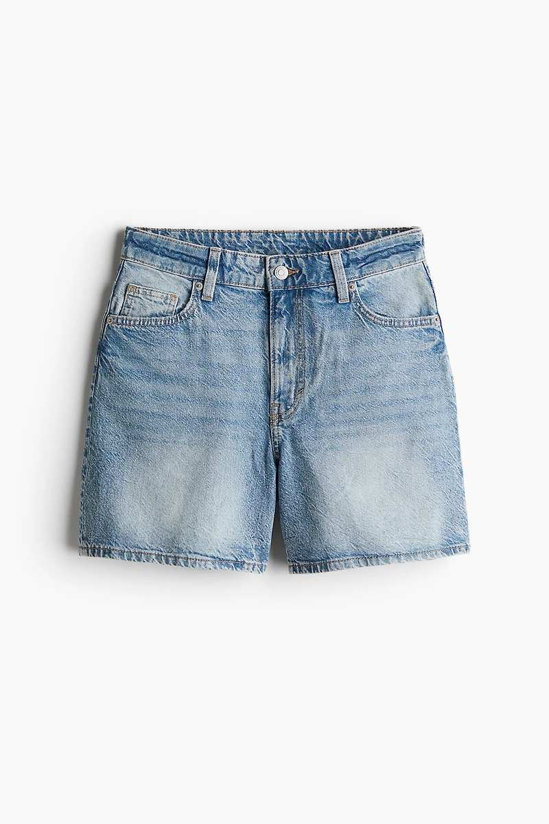 Short en denim Bermuda Taille Haute
