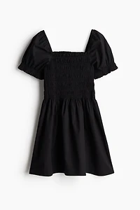 Smocked Poplin Dress