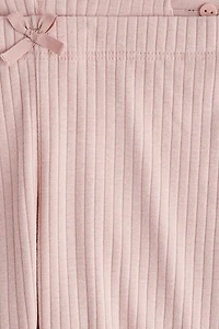 Ribbed Cotton Leggings