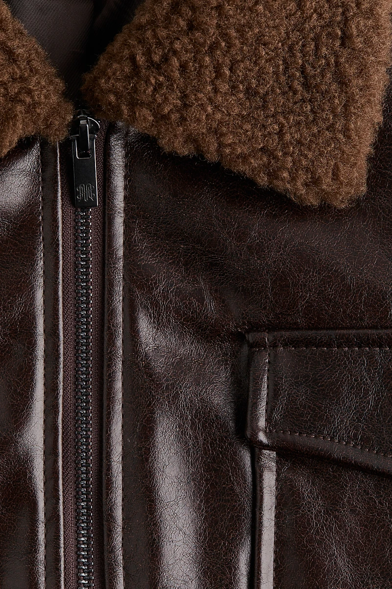 Coated belted jacket