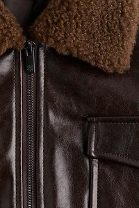 Coated belted jacket