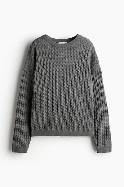 Cable-Knit Cashmere-Blend Sweater