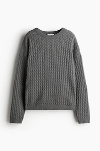 Cable-Knit Cashmere-Blend Sweater