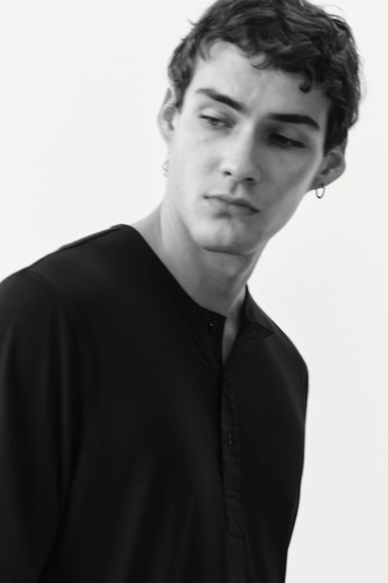 Slim-Fit Ribbed Jersey Shirt