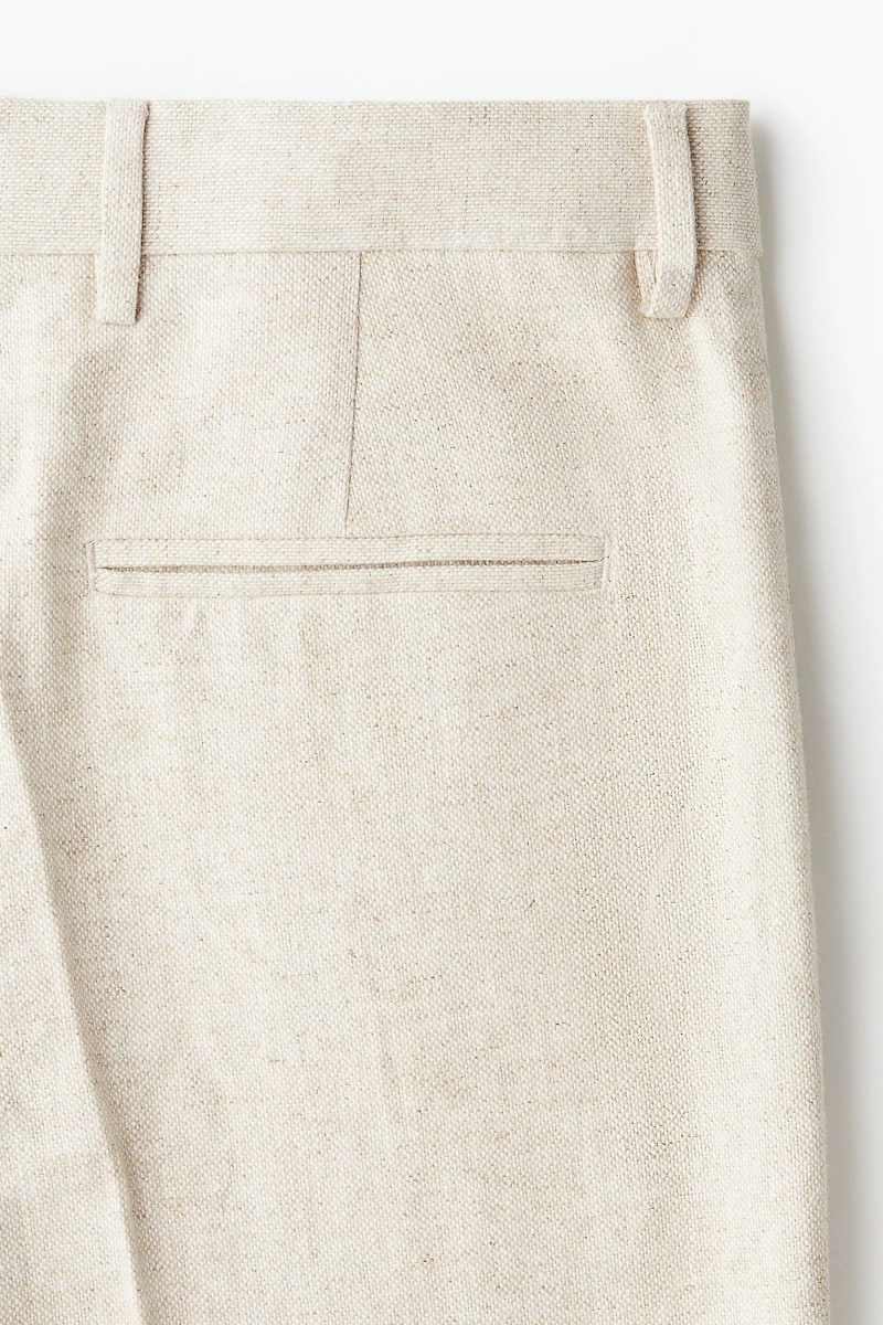 Loose-Fit Linen-Blend Pants