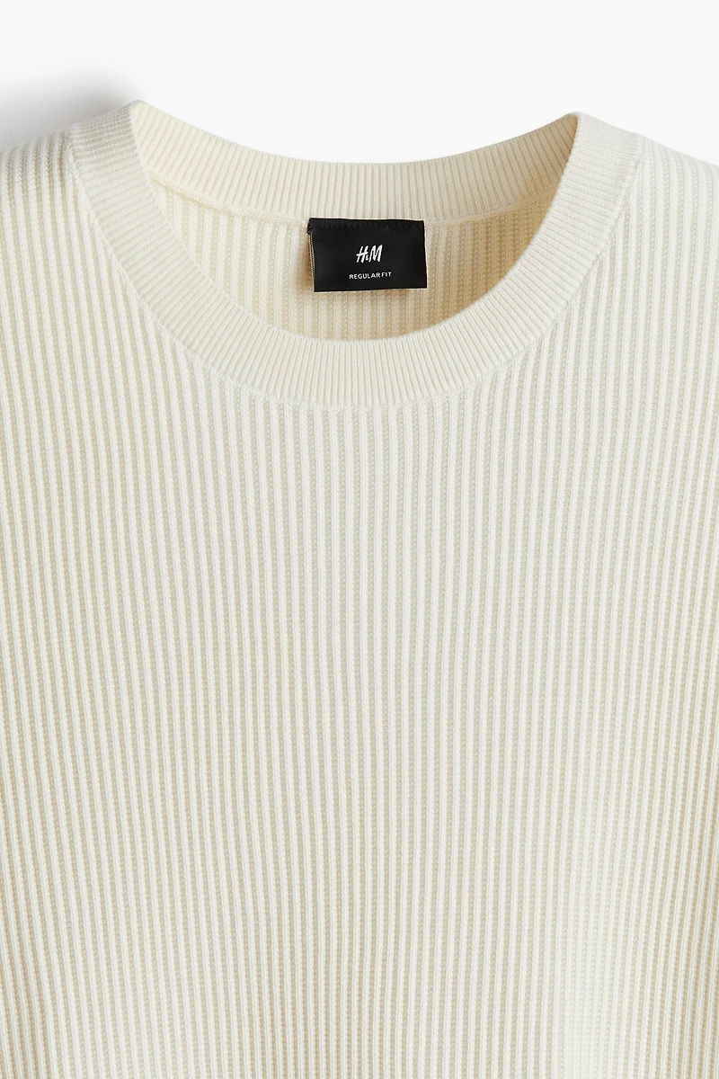 Regular Fit Rib-Knit T-shirt