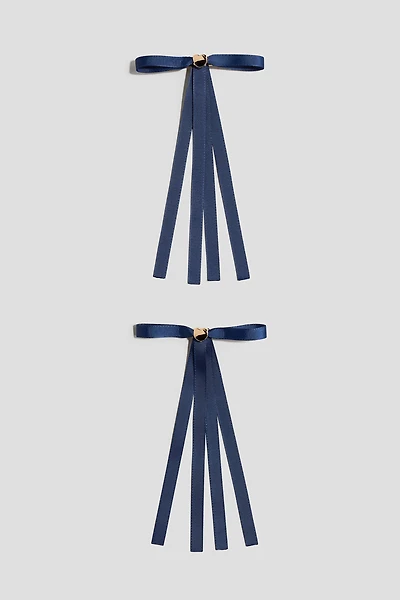 2-Pack Bow-Decorated Hair Clips