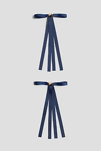 2-Pack Bow-Decorated Hair Clips