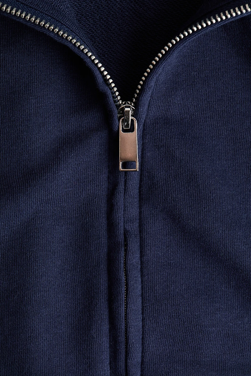 Cropped Sweatshirt Jacket