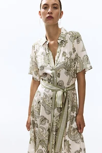 Tie-belt Shirt Dress