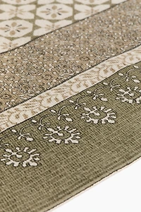 Cotton Runner Rug with Fringe