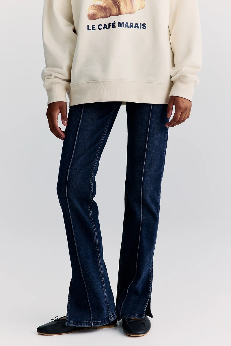 Pintucked Slim-Fit Jeans