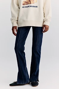 Pintucked Slim-Fit Jeans