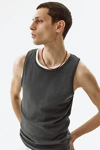 Slim-Fit Ribbed Tank Top