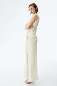 Pantalon froissé à effet croisé