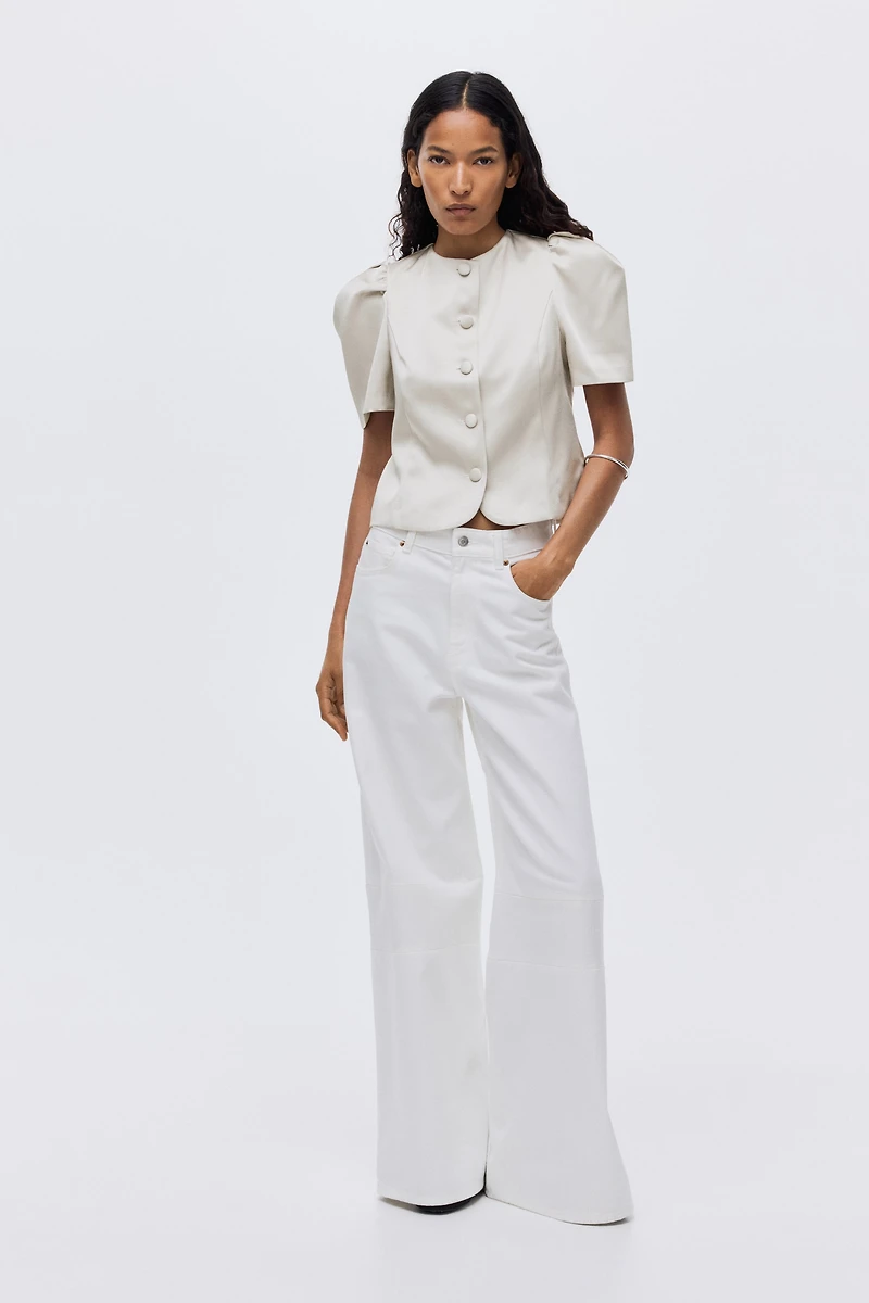 Blouse à manches bouffantes