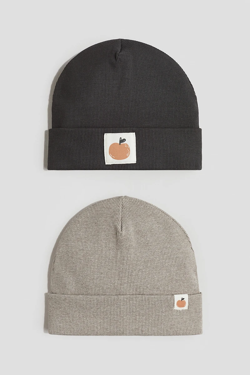 2-Pack Cotton Beanies