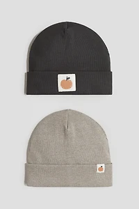 2-Pack Cotton Beanies
