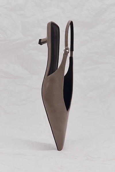 Kitten-Heeled Slingbacks