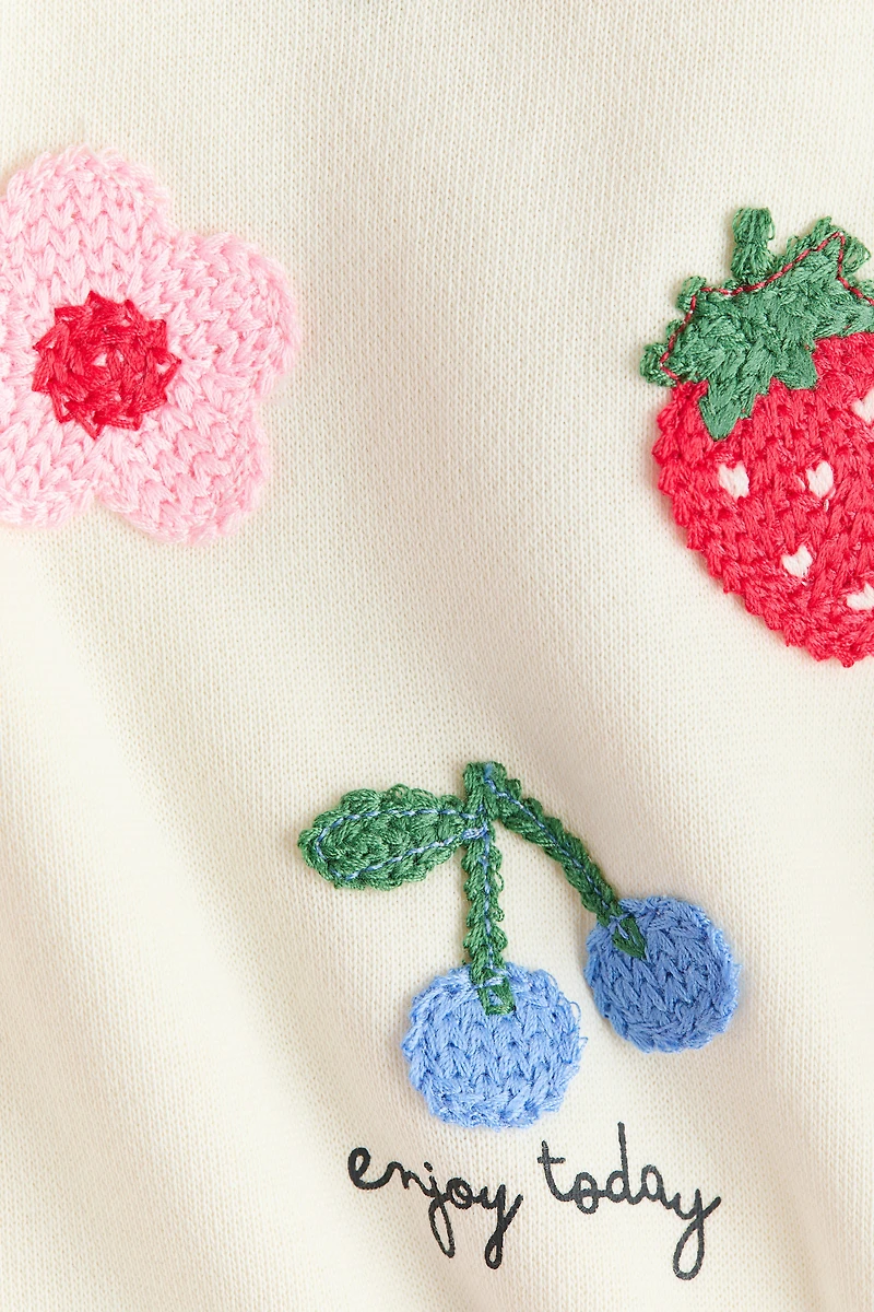 Motif-detail sweatshirt