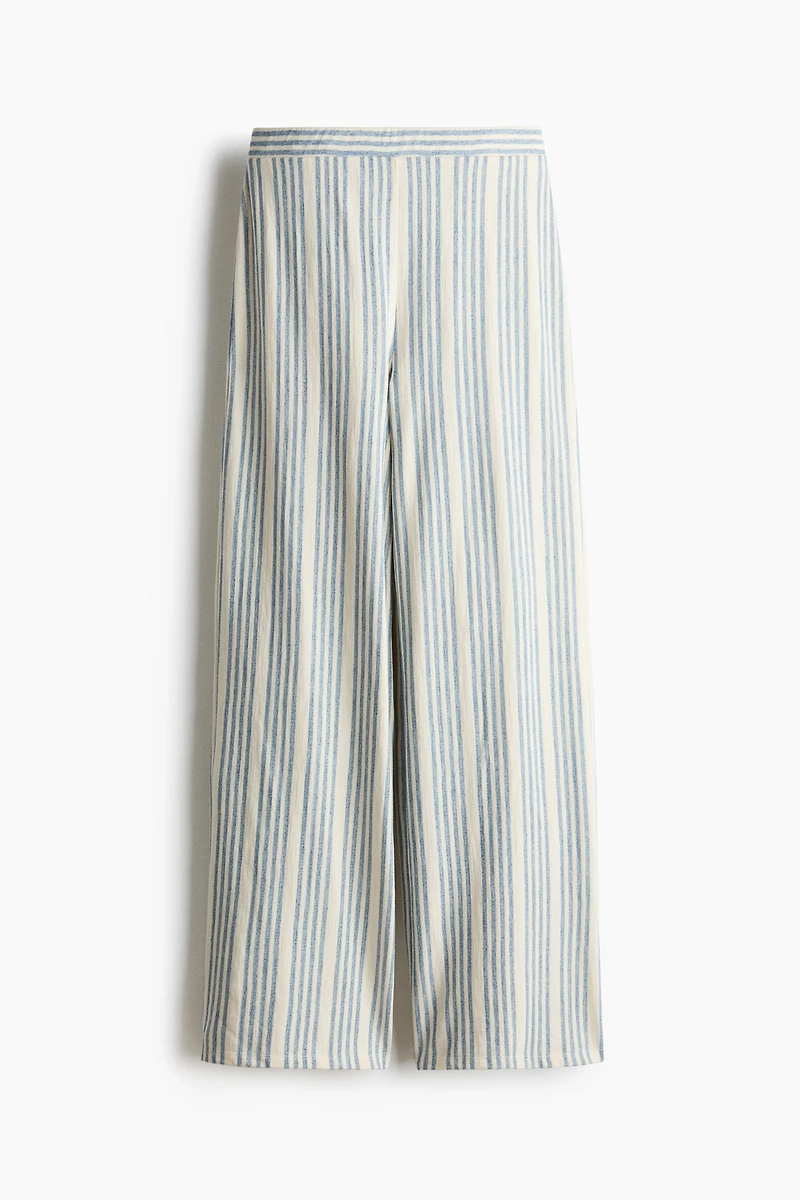 Wide-Leg Pull-On Pants