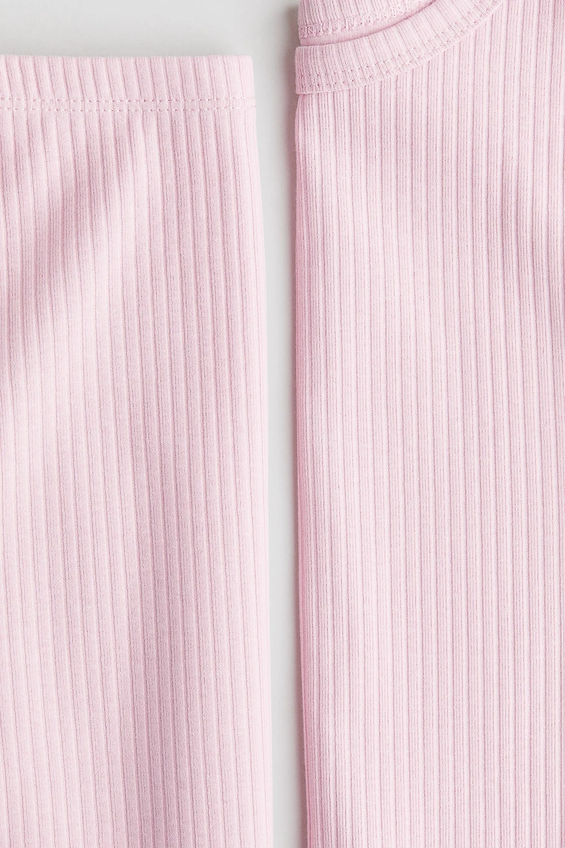 2-Piece Ribbed Cotton Set