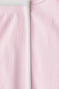 2-Piece Ribbed Cotton Set