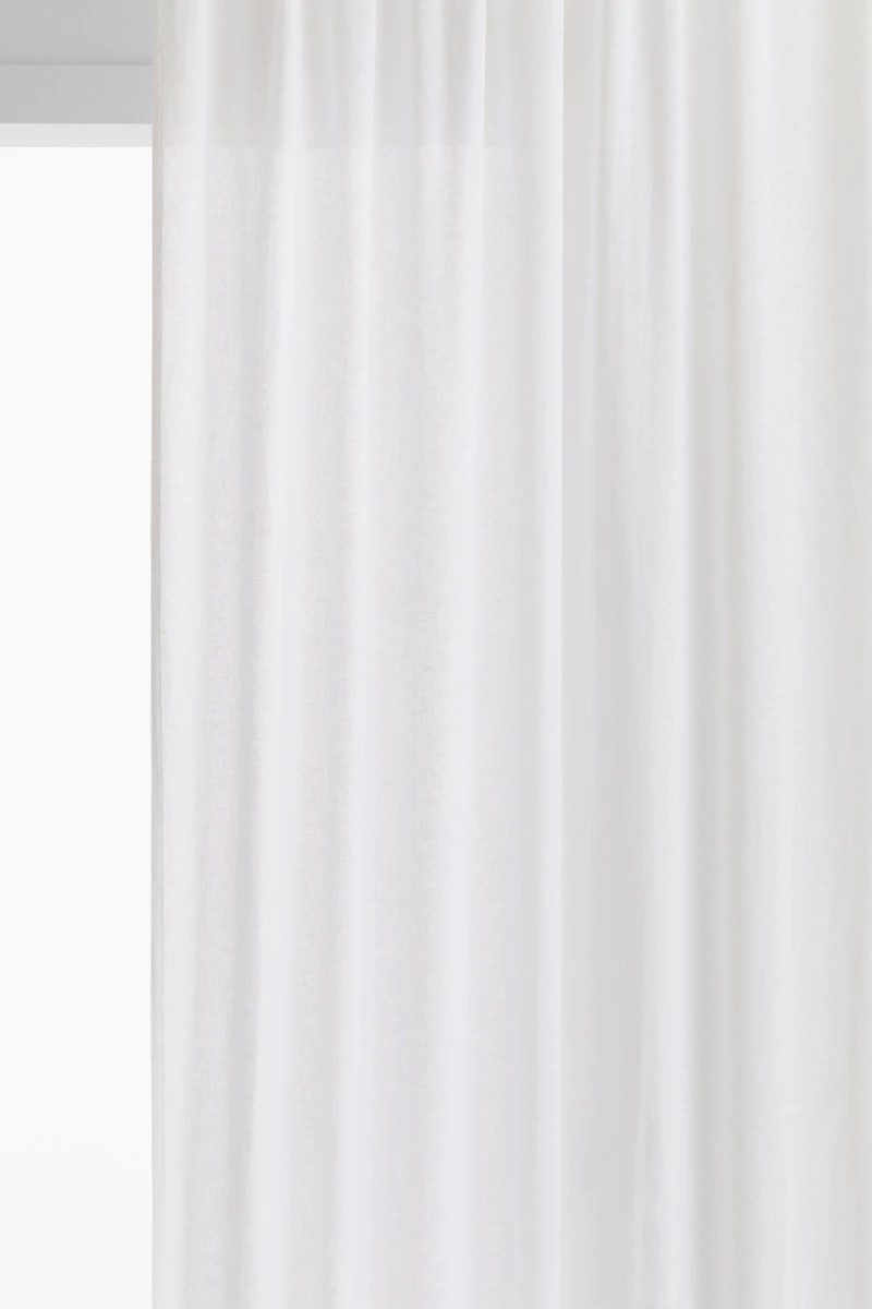 2-Pack Long Linen-Blend Curtain Panels