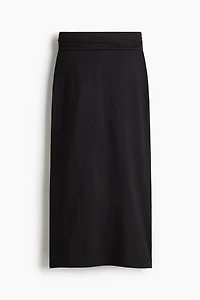 Foldover-Waist Maxi Skirt