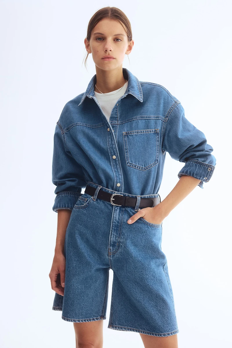 Denim Bermuda Shorts