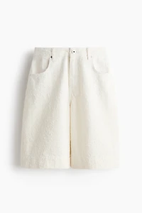 Textured Twill Bermuda Shorts