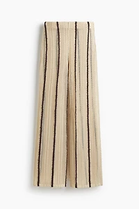 Shimmery Open-Knit Pants