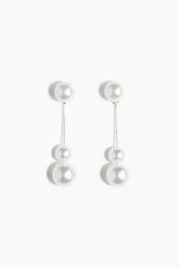 Boucles d'oreilles perles de fantaisie sur chaîne