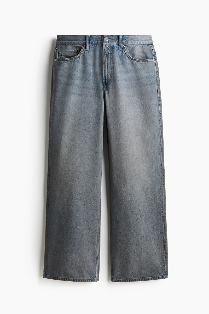 Jean droit et ample taille haute
