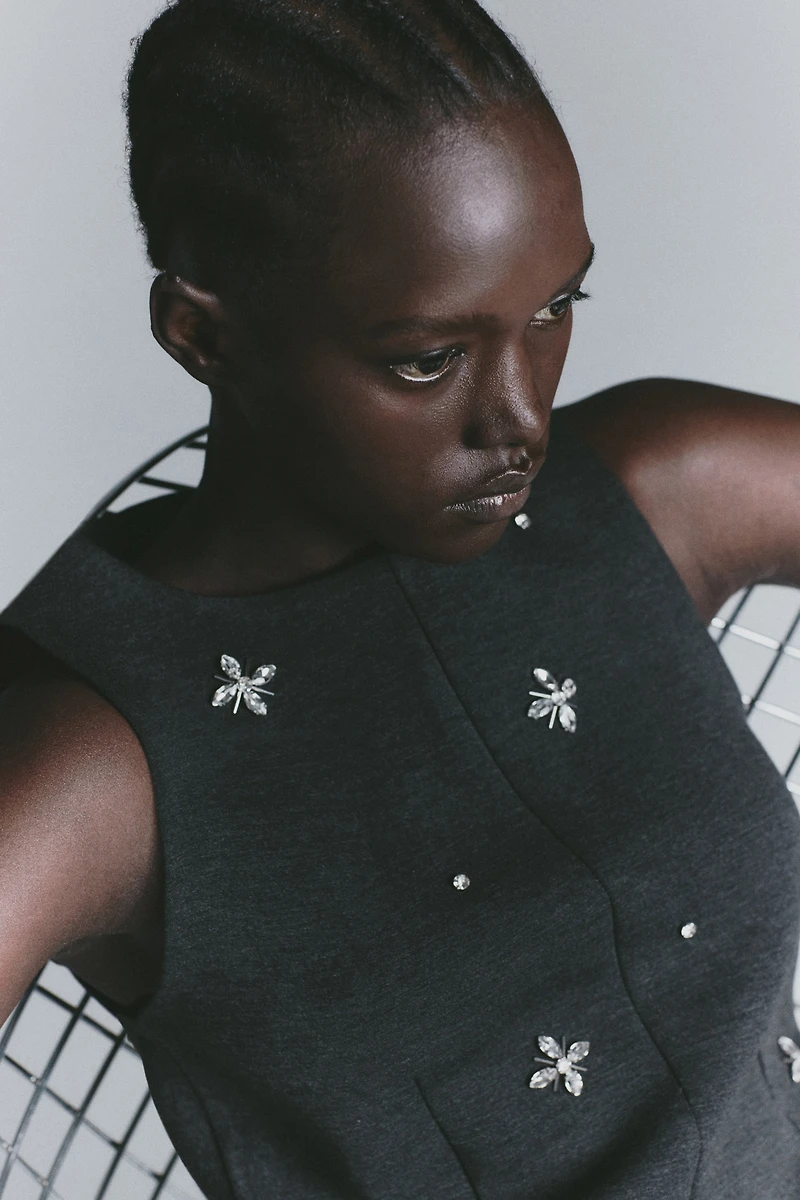 Embellished Scuba Top