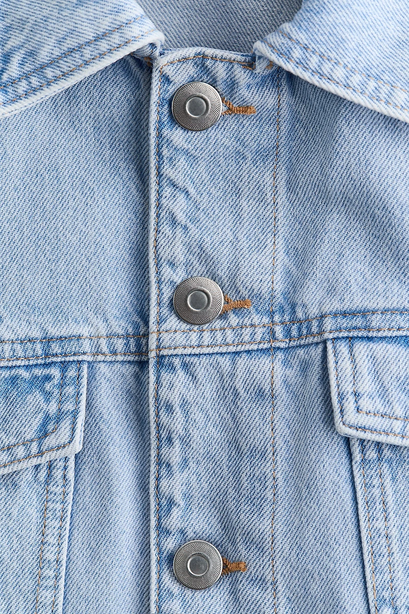 Embroidered-Detail Denim Jacket