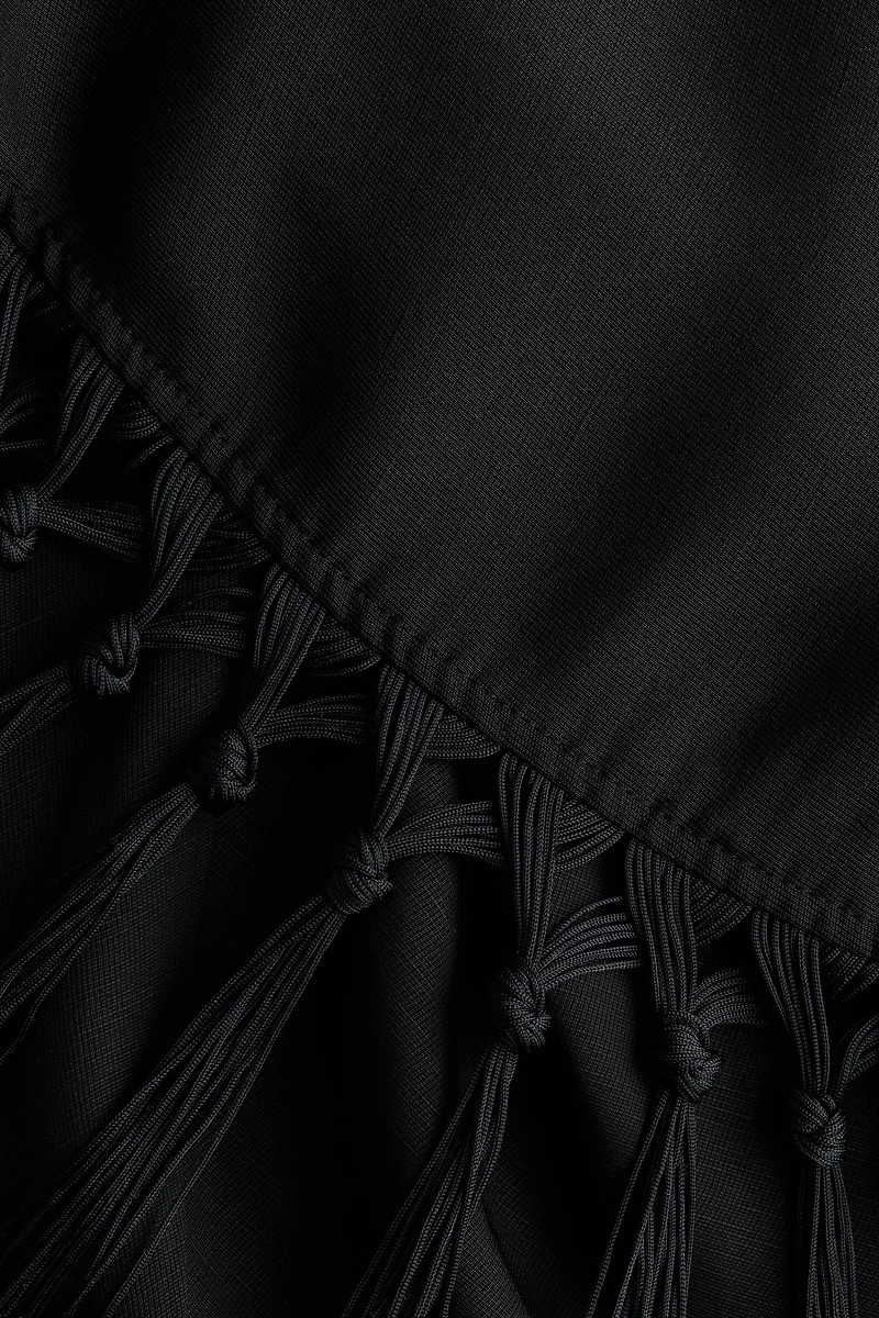 Robe en lin mélangé avec détail aspect foulard