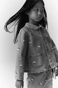 Printed Cotton Denim Jacket