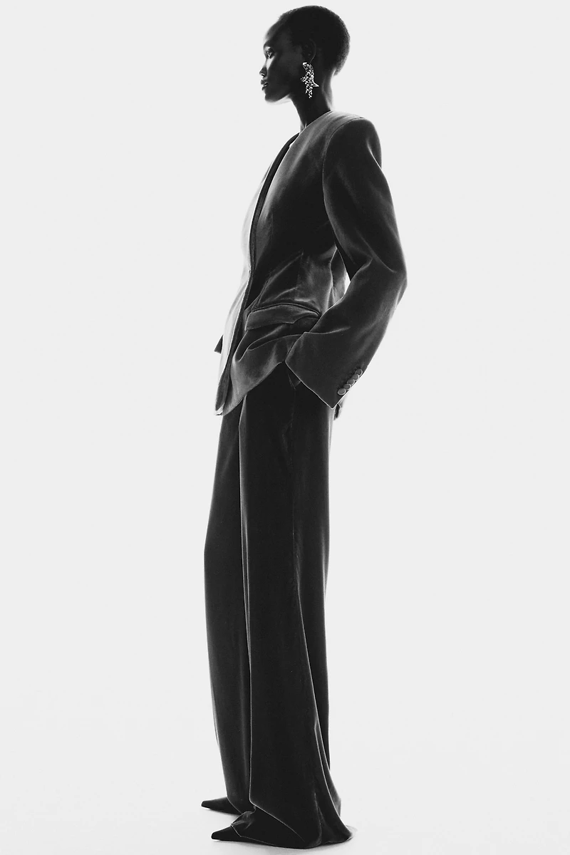 Pantalon coupe bottillon en velours