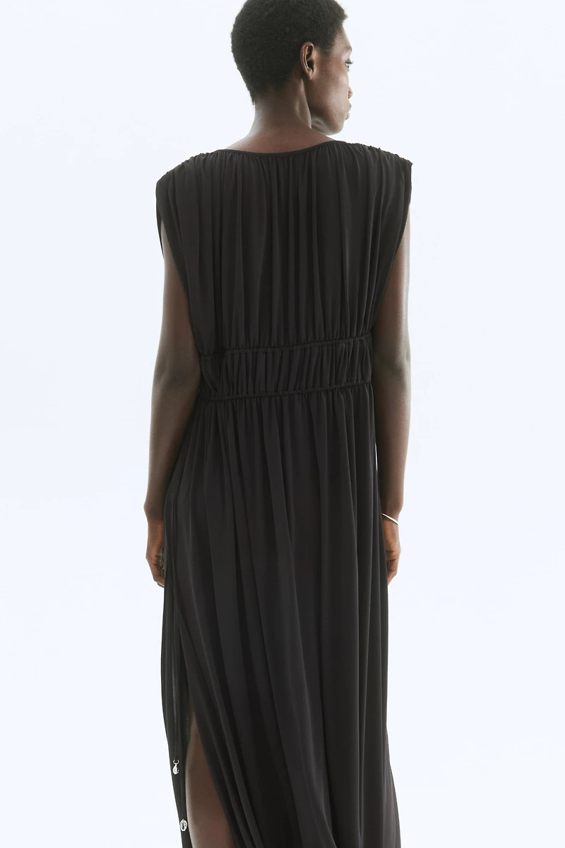 Draped Drawstring Dress