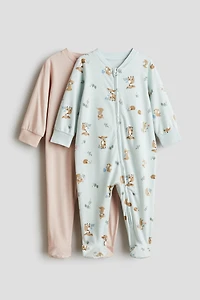 2-pack Zip-up Pajama Jumpsuits