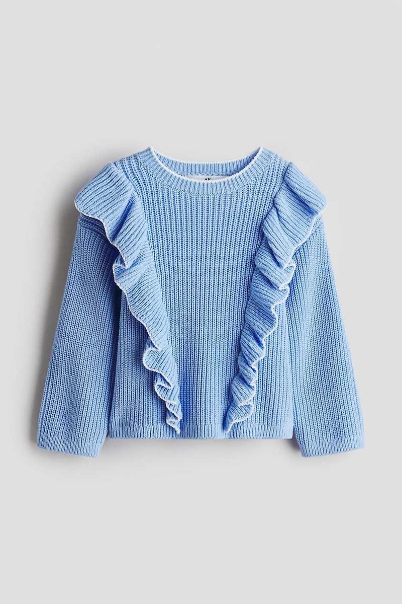 Ruffle-Trimmed Sweater